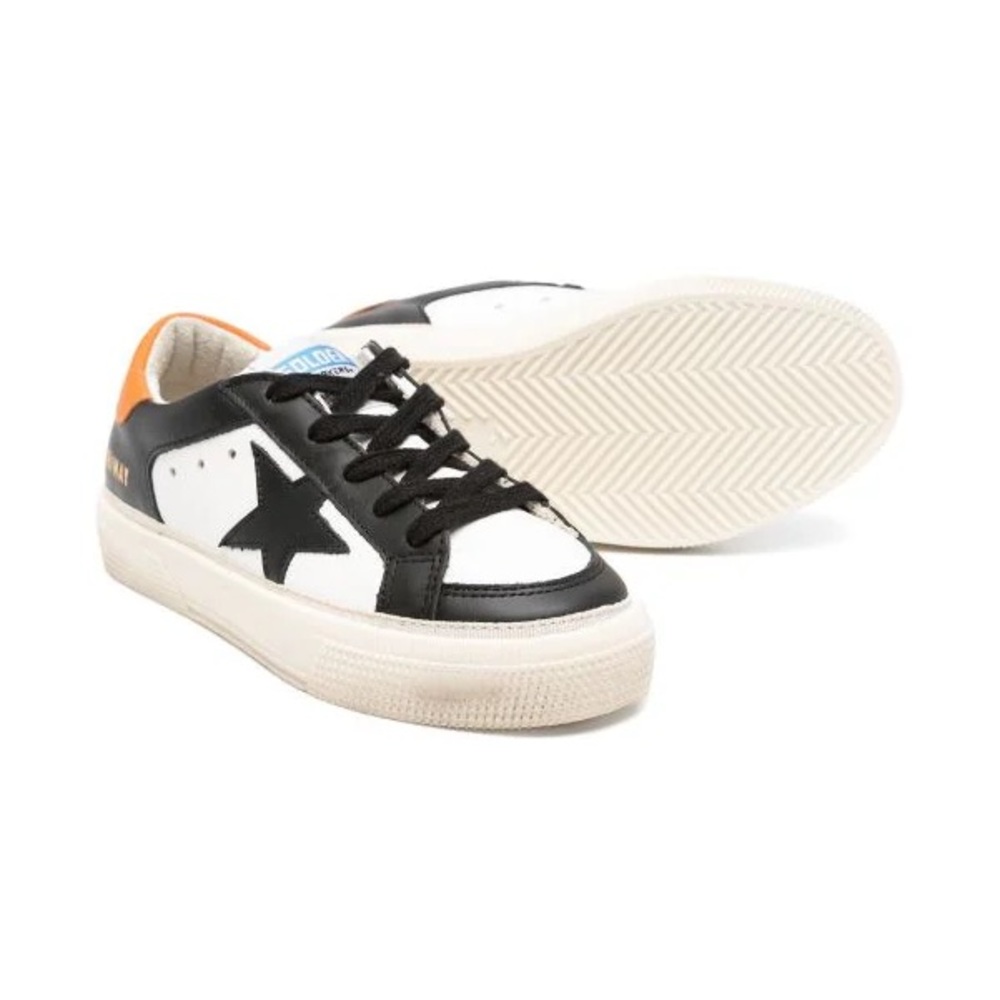GOLDEN GOOSE May Leather Black/White Sneakers BRAND NEW